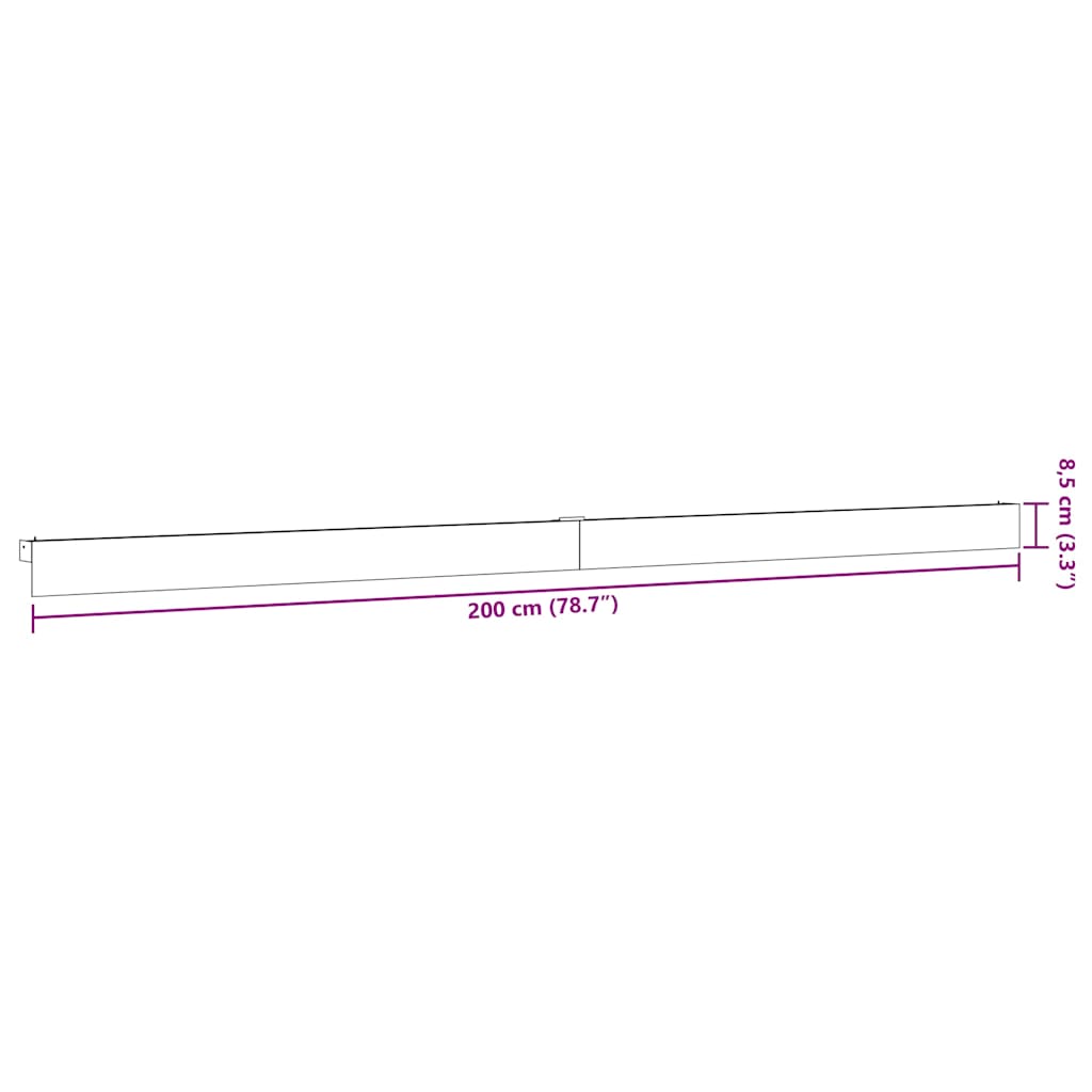 Beslagset schuifdeur 200 cm aluminiumlegering zilverkleurig is nu te koop bij PeponiXL, paradijselijk wonen!