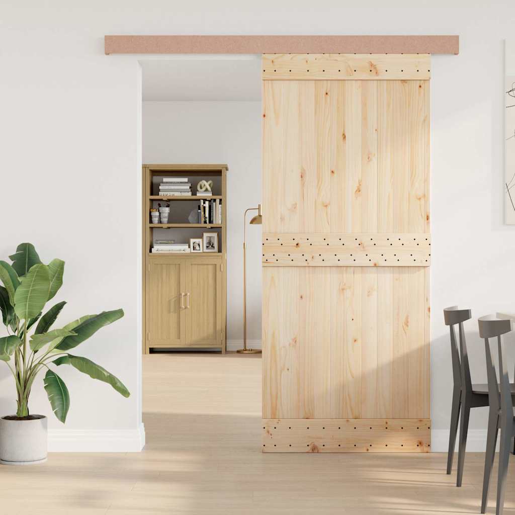 Beslagset schuifdeur 183 cm aluminiumlegering zilverkleurig is nu te koop bij PeponiXL, paradijselijk wonen!