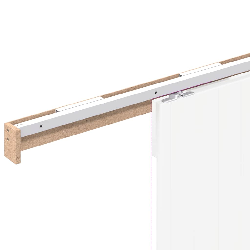 Beslagset schuifdeur 183 cm aluminiumlegering zilverkleurig is nu te koop bij PeponiXL, paradijselijk wonen!