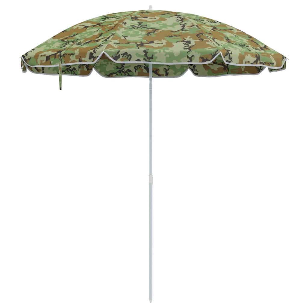 Strandparasol Camouflage 206 x 206 x 212 cm Polyester en Metaal is nu te koop bij PeponiXL, paradijselijk wonen!