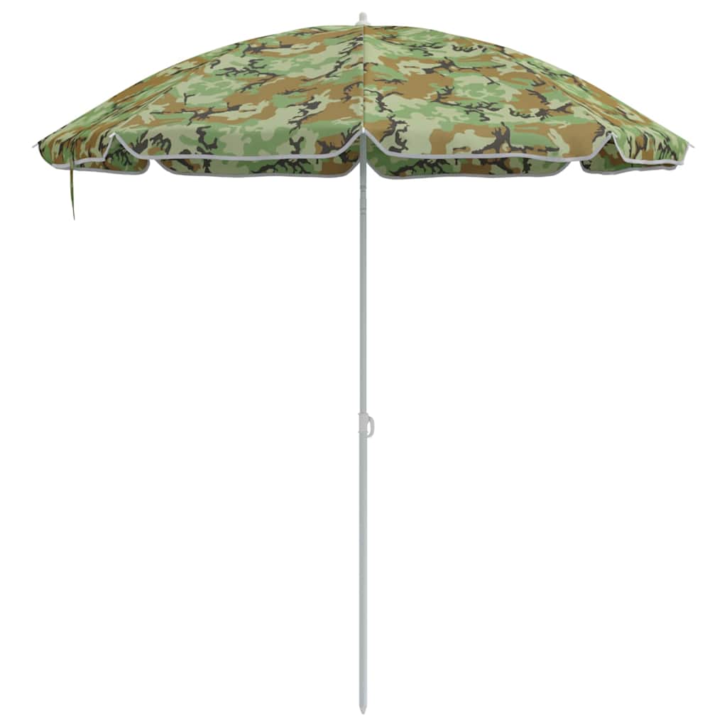 Strandparasol Camouflage 206 x 206 x 212 cm Polyester en Metaal is nu te koop bij PeponiXL, paradijselijk wonen!