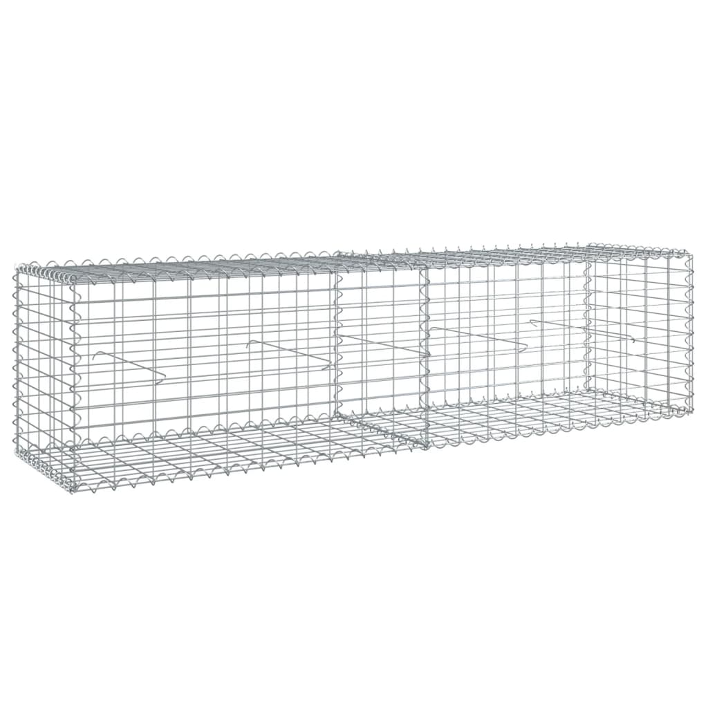 Schanskorf 200x50x50 cm gegalvaniseerd ijzer zilverkleurig is nu te koop bij PeponiXL, paradijselijk wonen!
