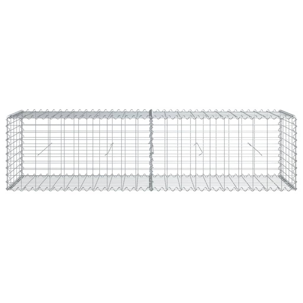 Schanskorf 200x50x50 cm gegalvaniseerd ijzer zilverkleurig is nu te koop bij PeponiXL, paradijselijk wonen!