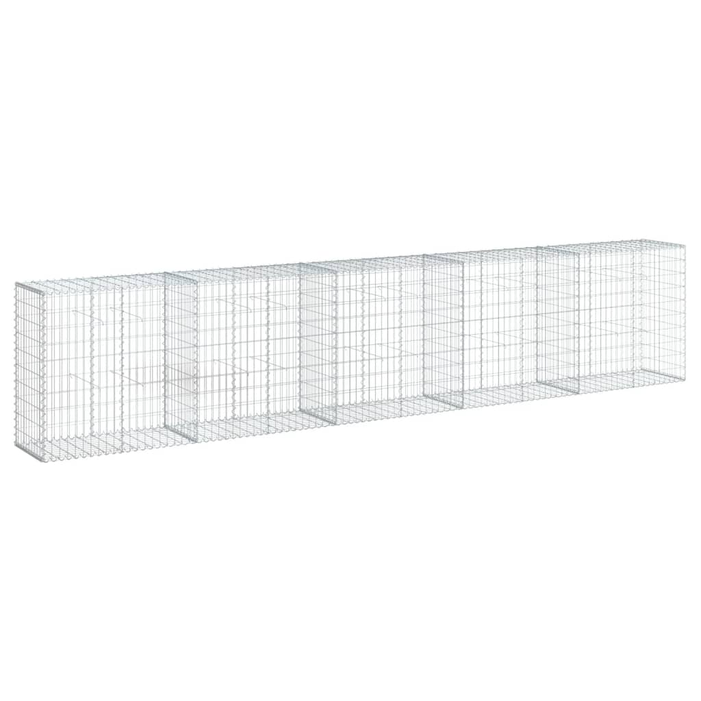 Schanskorf 500x50x100 cm gegalvaniseerd ijzer zilverkleurig is nu te koop bij PeponiXL, paradijselijk wonen!