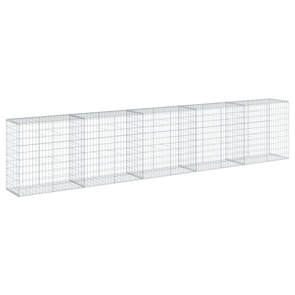 Schanskorf 500x50x100 cm gegalvaniseerd ijzer zilverkleurig is nu te koop bij PeponiXL, paradijselijk wonen!