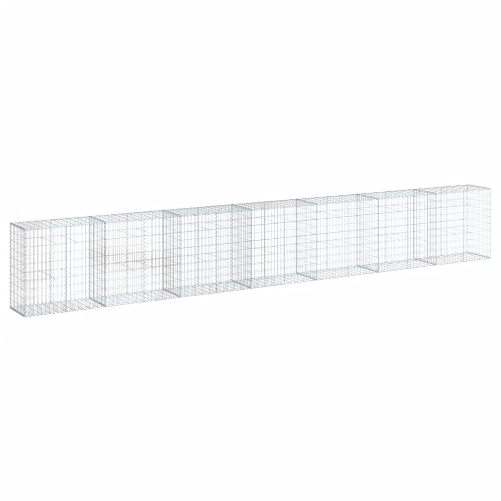 Schanskorf 700x50x100 cm gegalvaniseerd ijzer zilverkleurig is nu te koop bij PeponiXL, paradijselijk wonen!