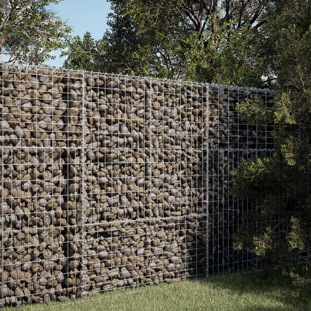 Schanskorf 100x50x150 cm gegalvaniseerd ijzer zilverkleurig is nu te koop bij PeponiXL, paradijselijk wonen!