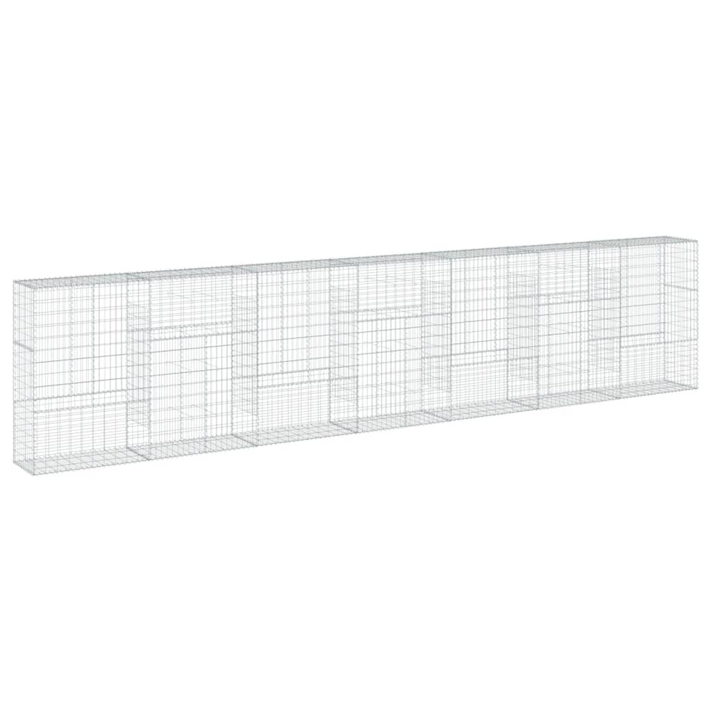 Schanskorf 700x50x150 cm gegalvaniseerd ijzer zilverkleurig is nu te koop bij PeponiXL, paradijselijk wonen!