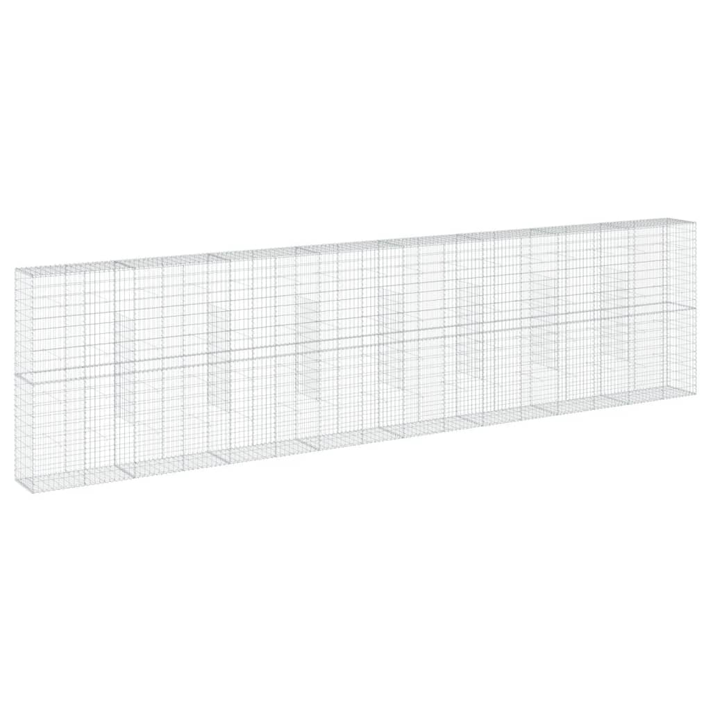 Schanskorf 800x50x200 cm gegalvaniseerd ijzer zilverkleurig is nu te koop bij PeponiXL, paradijselijk wonen!