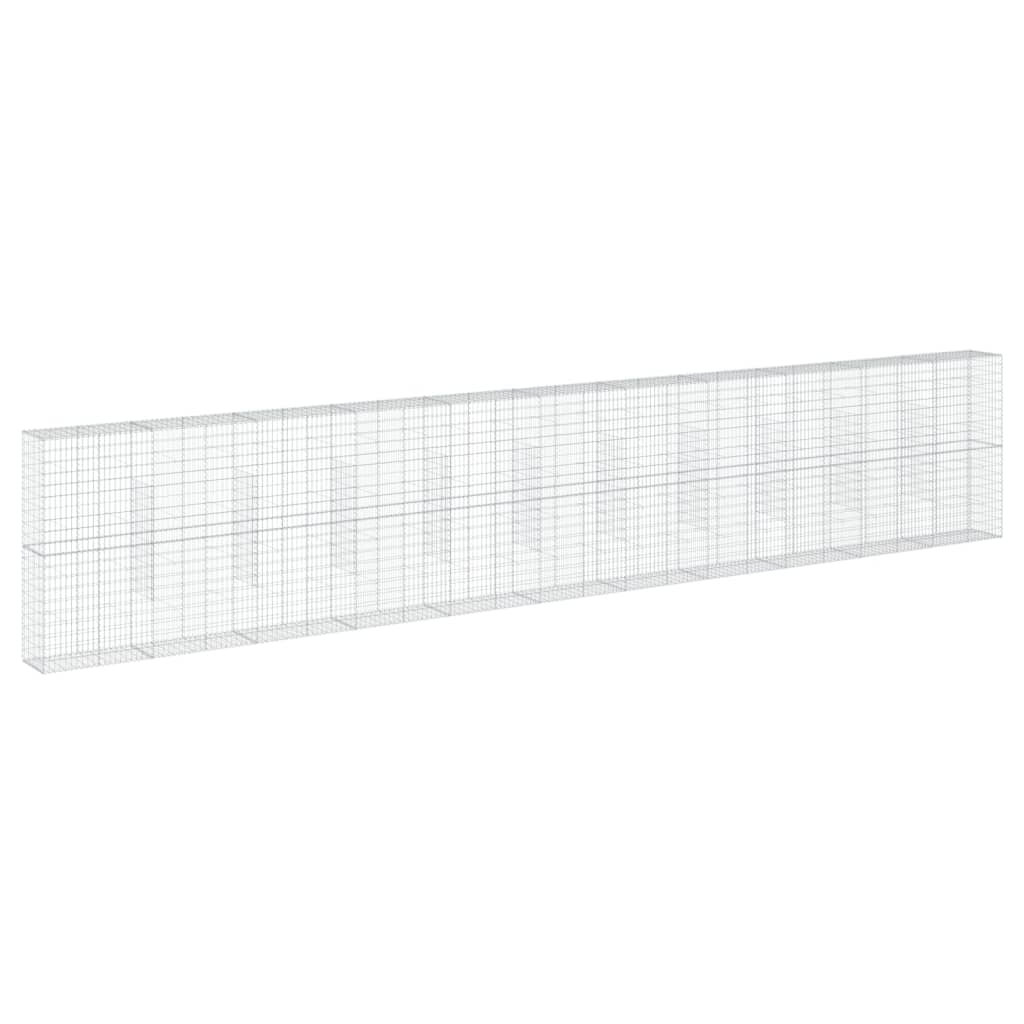 Schanskorf 1100x50x200 cm gegalvaniseerd ijzer zilverkleurig is nu te koop bij PeponiXL, paradijselijk wonen!