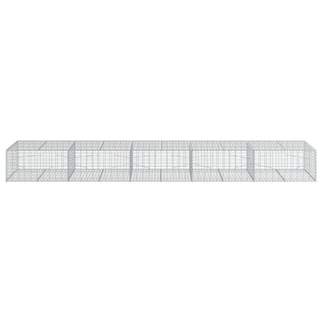 Schanskorf 500x100x50 cm gegalvaniseerd ijzer zilverkleurig is nu te koop bij PeponiXL, paradijselijk wonen!