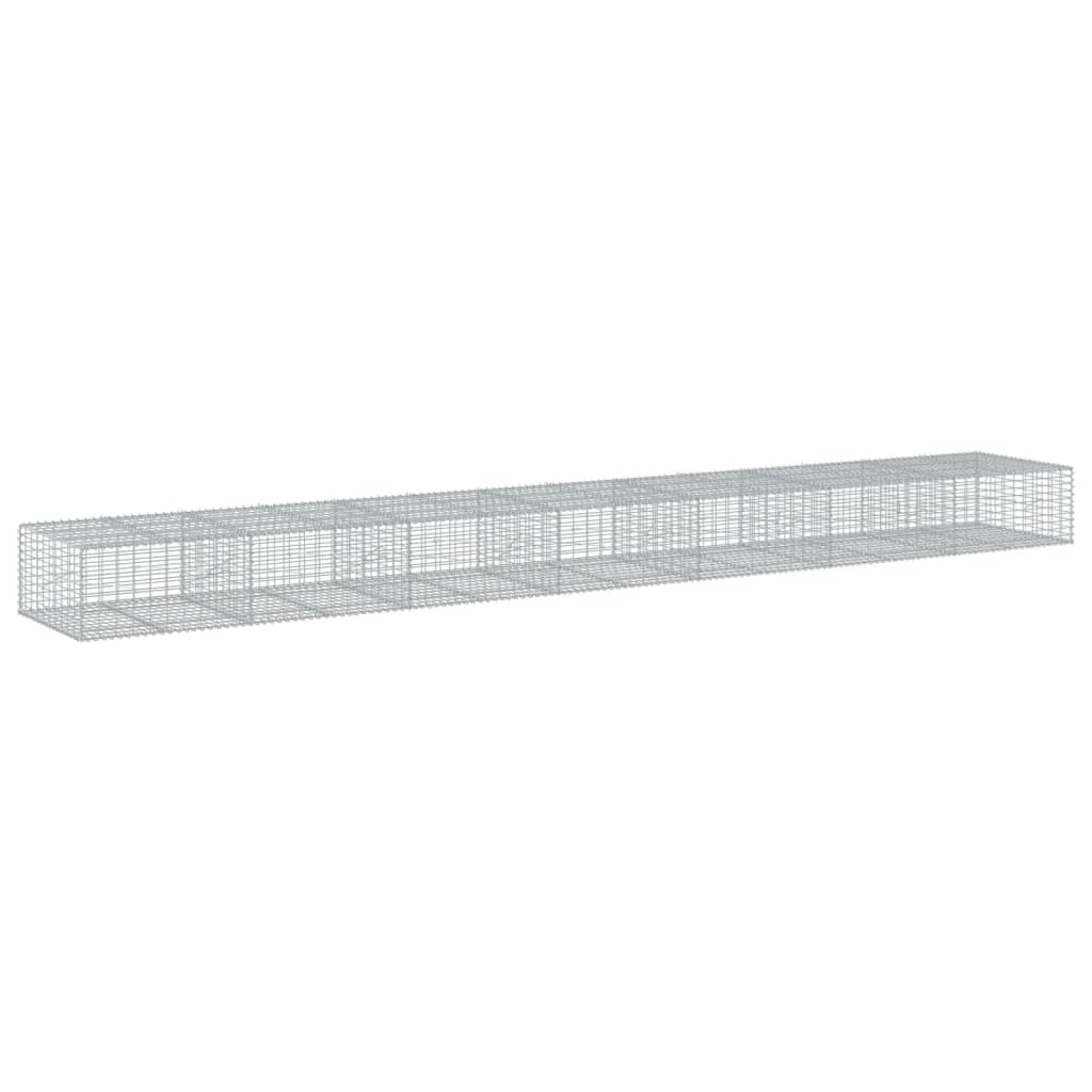 Schanskorf 700x100x50 cm gegalvaniseerd ijzer zilverkleurig is nu te koop bij PeponiXL, paradijselijk wonen!