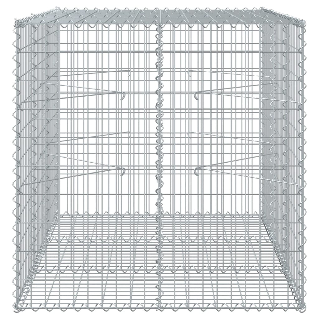 Schanskorf 150x100x100 cm gegalvaniseerd ijzer zilverkleurig is nu te koop bij PeponiXL, paradijselijk wonen!