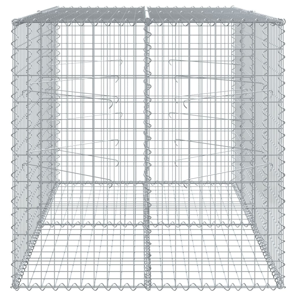 Schanskorf 200x100x100 cm gegalvaniseerd ijzer zilverkleurig is nu te koop bij PeponiXL, paradijselijk wonen!