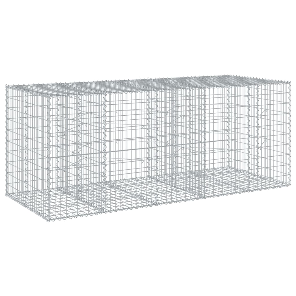 Schanskorf 250x100x100 cm gegalvaniseerd ijzer zilverkleurig is nu te koop bij PeponiXL, paradijselijk wonen!