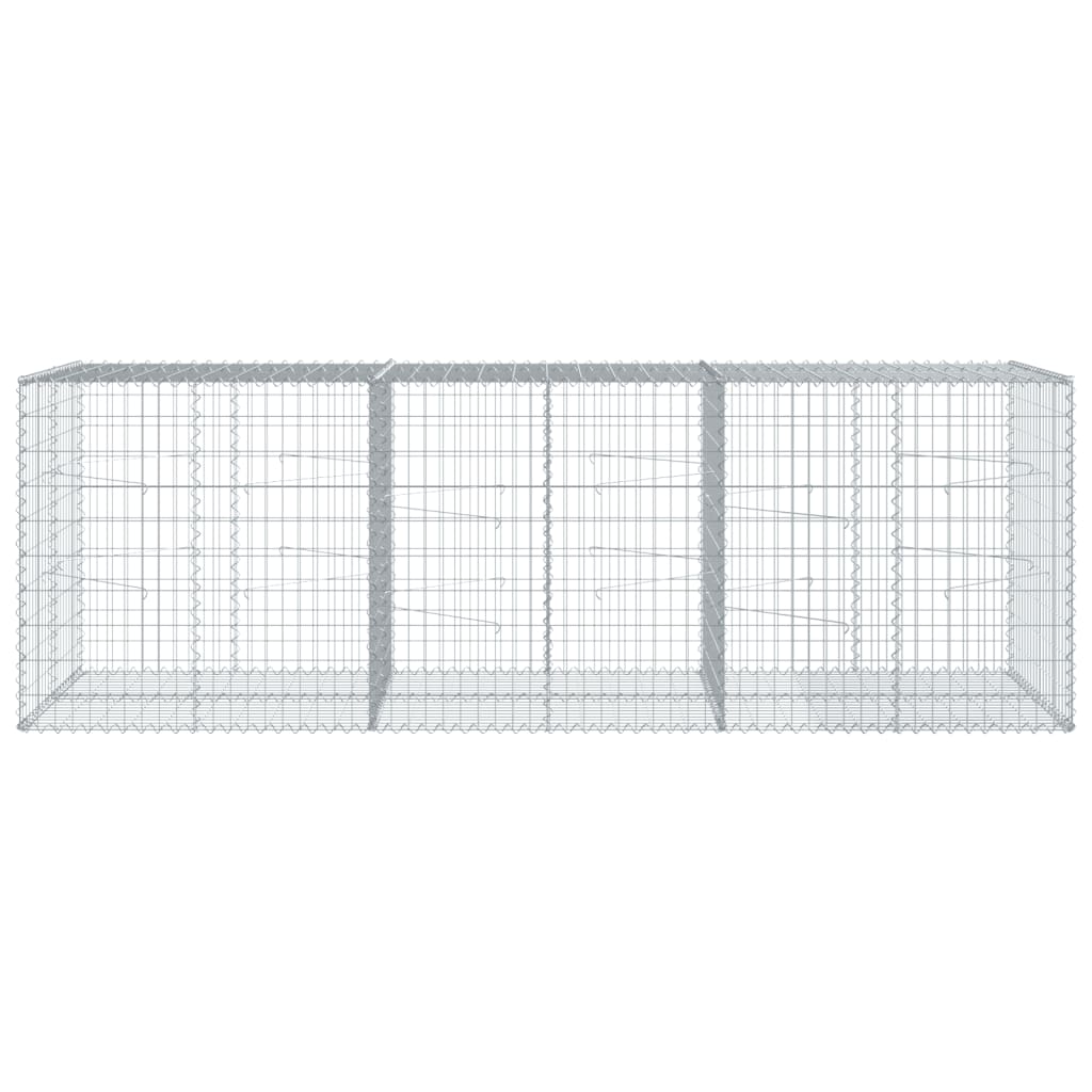 Schanskorf 300x100x100 cm gegalvaniseerd ijzer zilverkleurig is nu te koop bij PeponiXL, paradijselijk wonen!