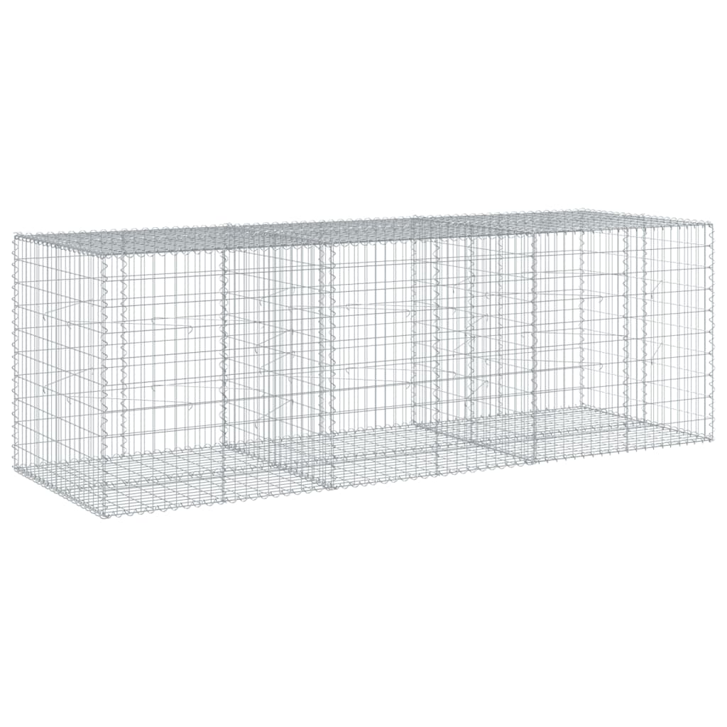 Schanskorf 300x100x100 cm gegalvaniseerd ijzer zilverkleurig is nu te koop bij PeponiXL, paradijselijk wonen!
