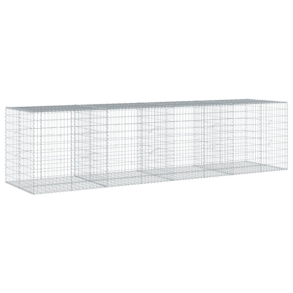 Schanskorf 400x100x100 cm gegalvaniseerd ijzer zilverkleurig is nu te koop bij PeponiXL, paradijselijk wonen!
