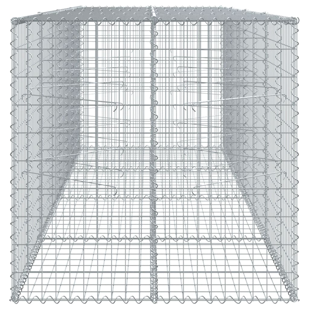 Schanskorf 400x100x100 cm gegalvaniseerd ijzer zilverkleurig is nu te koop bij PeponiXL, paradijselijk wonen!