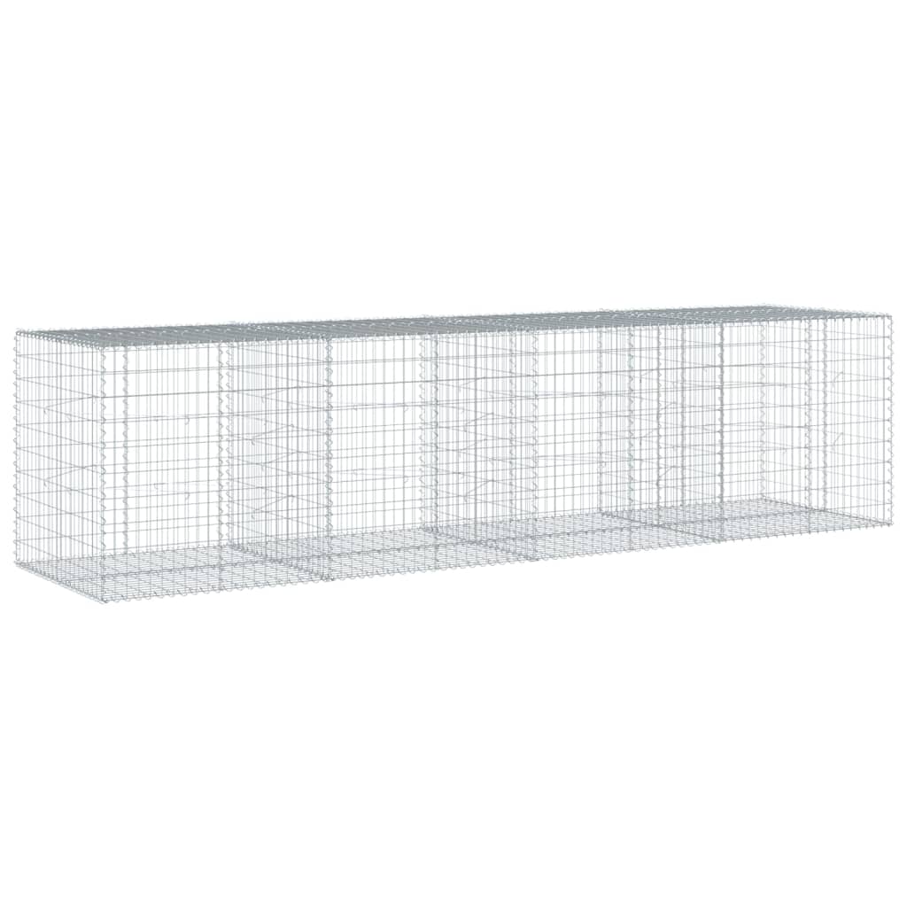 Schanskorf 400x100x100 cm gegalvaniseerd ijzer zilverkleurig is nu te koop bij PeponiXL, paradijselijk wonen!