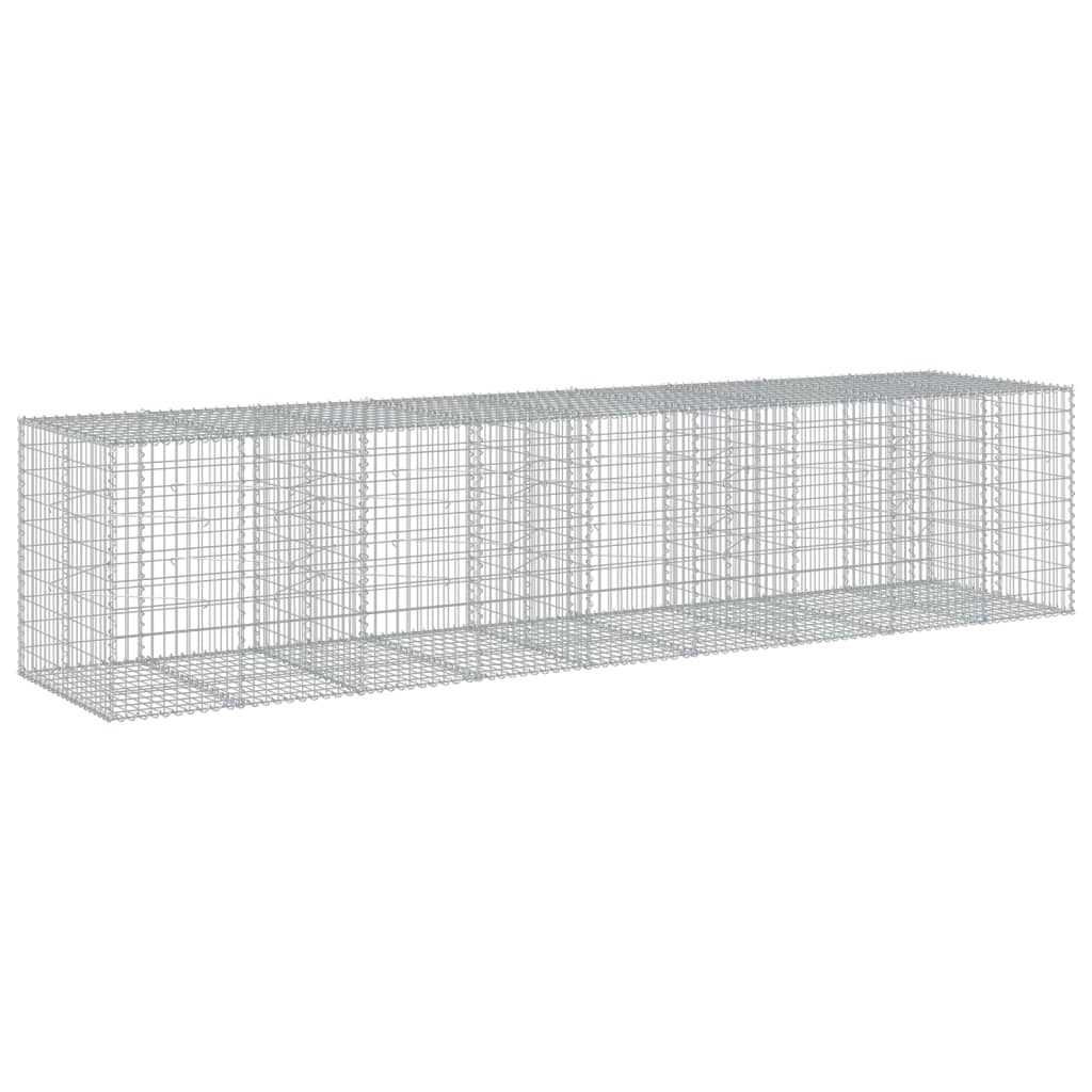 Schanskorf 450x100x100 cm gegalvaniseerd ijzer zilverkleurig is nu te koop bij PeponiXL, paradijselijk wonen!