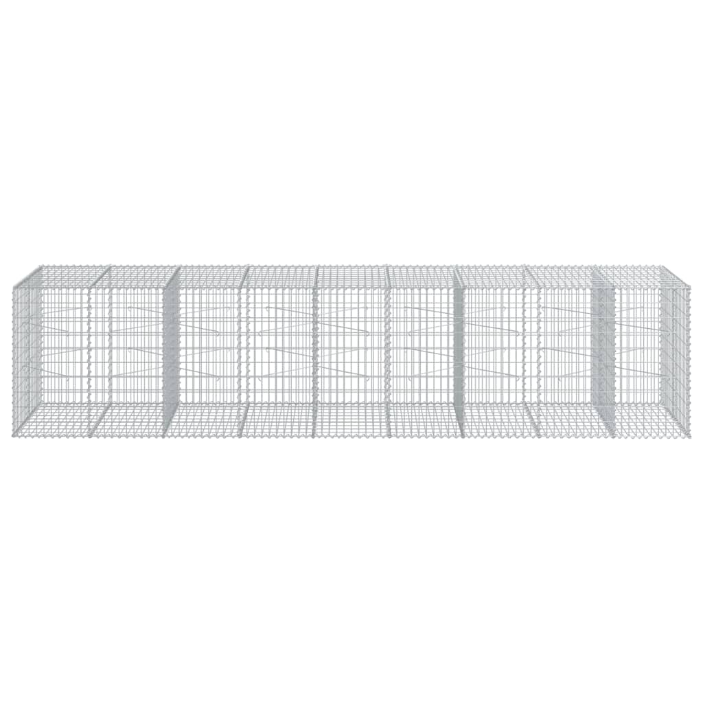 Schanskorf 450x100x100 cm gegalvaniseerd ijzer zilverkleurig is nu te koop bij PeponiXL, paradijselijk wonen!