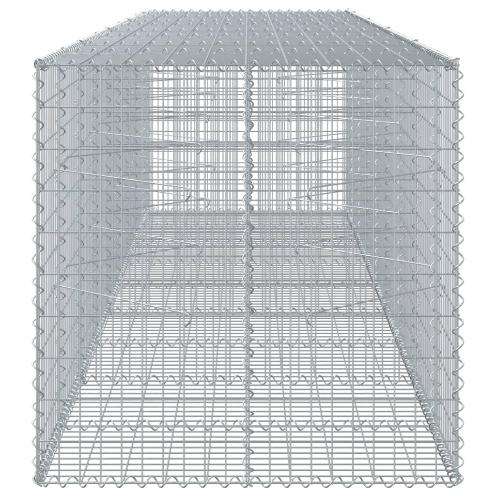 Schanskorf 450x100x100 cm gegalvaniseerd ijzer zilverkleurig is nu te koop bij PeponiXL, paradijselijk wonen!