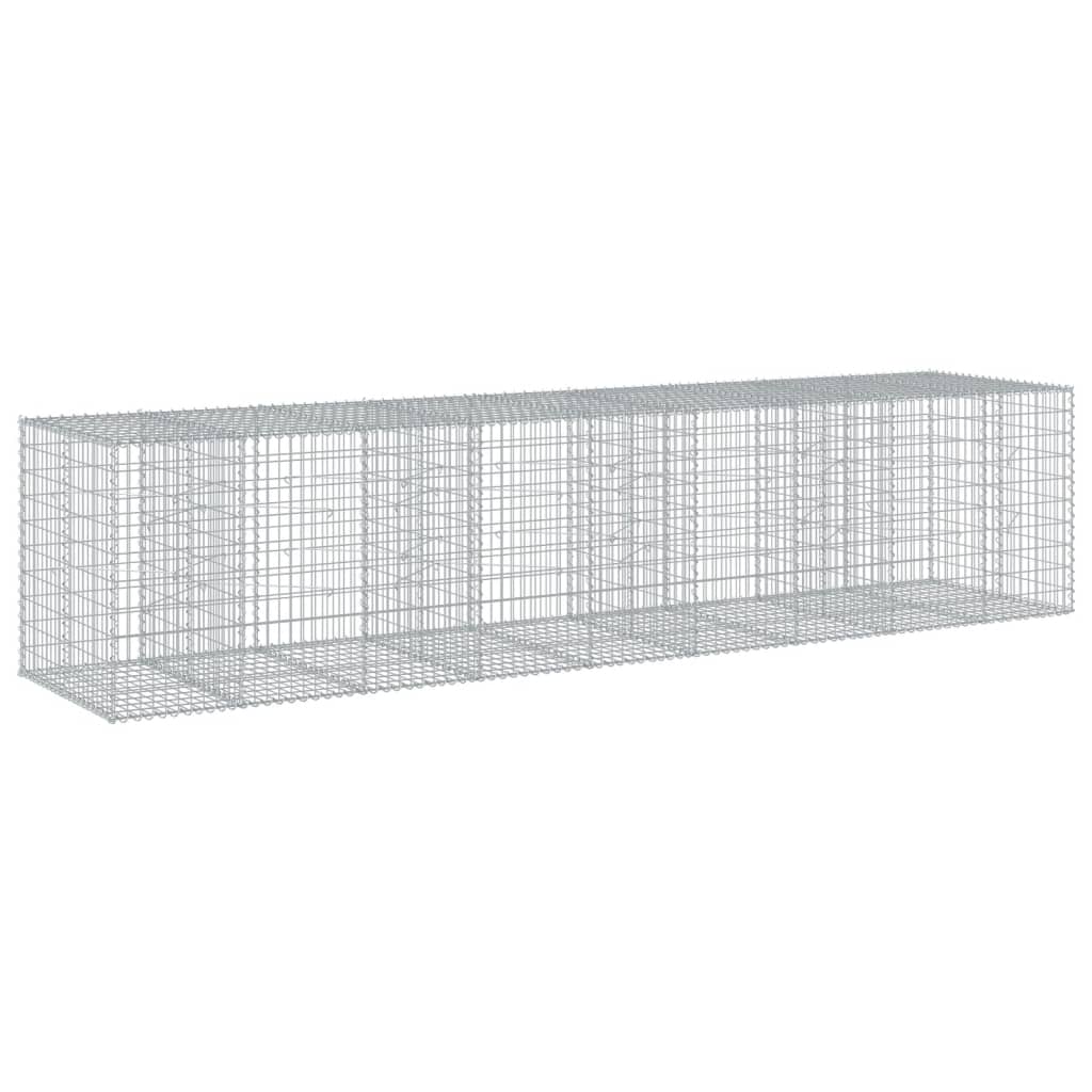 Schanskorf 450x100x100 cm gegalvaniseerd ijzer zilverkleurig is nu te koop bij PeponiXL, paradijselijk wonen!
