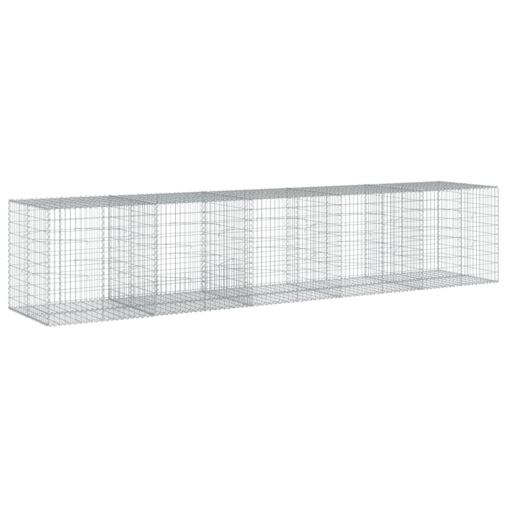 Schanskorf 500x100x100 cm gegalvaniseerd ijzer zilverkleurig is nu te koop bij PeponiXL, paradijselijk wonen!
