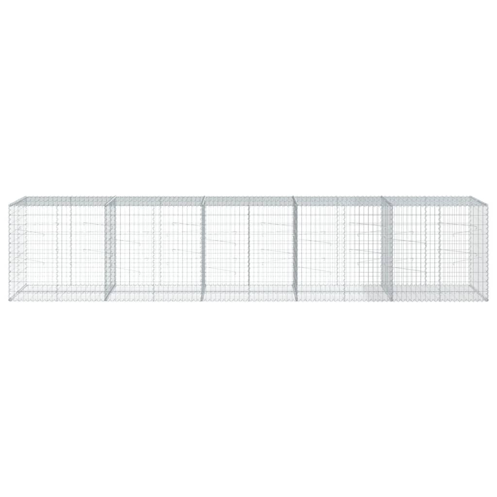 Schanskorf 500x100x100 cm gegalvaniseerd ijzer zilverkleurig is nu te koop bij PeponiXL, paradijselijk wonen!