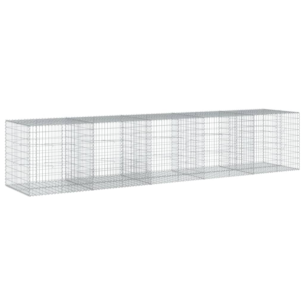 Schanskorf 500x100x100 cm gegalvaniseerd ijzer zilverkleurig is nu te koop bij PeponiXL, paradijselijk wonen!