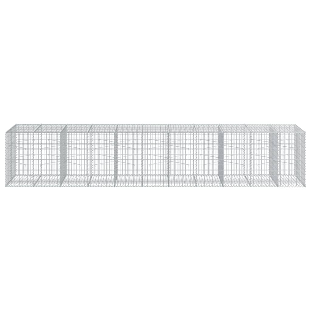 Schanskorf 550x100x100 cm gegalvaniseerd ijzer zilverkleurig is nu te koop bij PeponiXL, paradijselijk wonen!