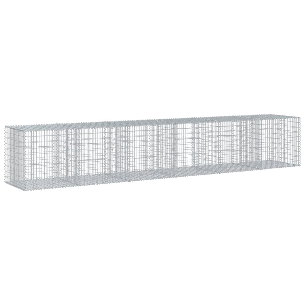 Schanskorf 600x100x100 cm gegalvaniseerd ijzer zilverkleurig is nu te koop bij PeponiXL, paradijselijk wonen!
