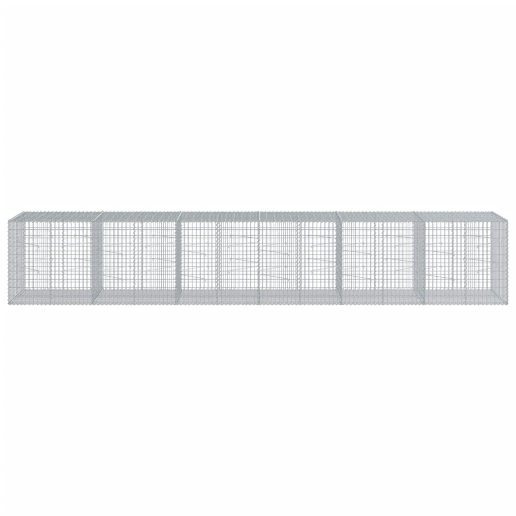 Schanskorf 600x100x100 cm gegalvaniseerd ijzer zilverkleurig is nu te koop bij PeponiXL, paradijselijk wonen!