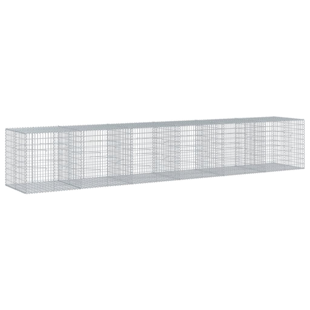 Schanskorf 600x100x100 cm gegalvaniseerd ijzer zilverkleurig is nu te koop bij PeponiXL, paradijselijk wonen!