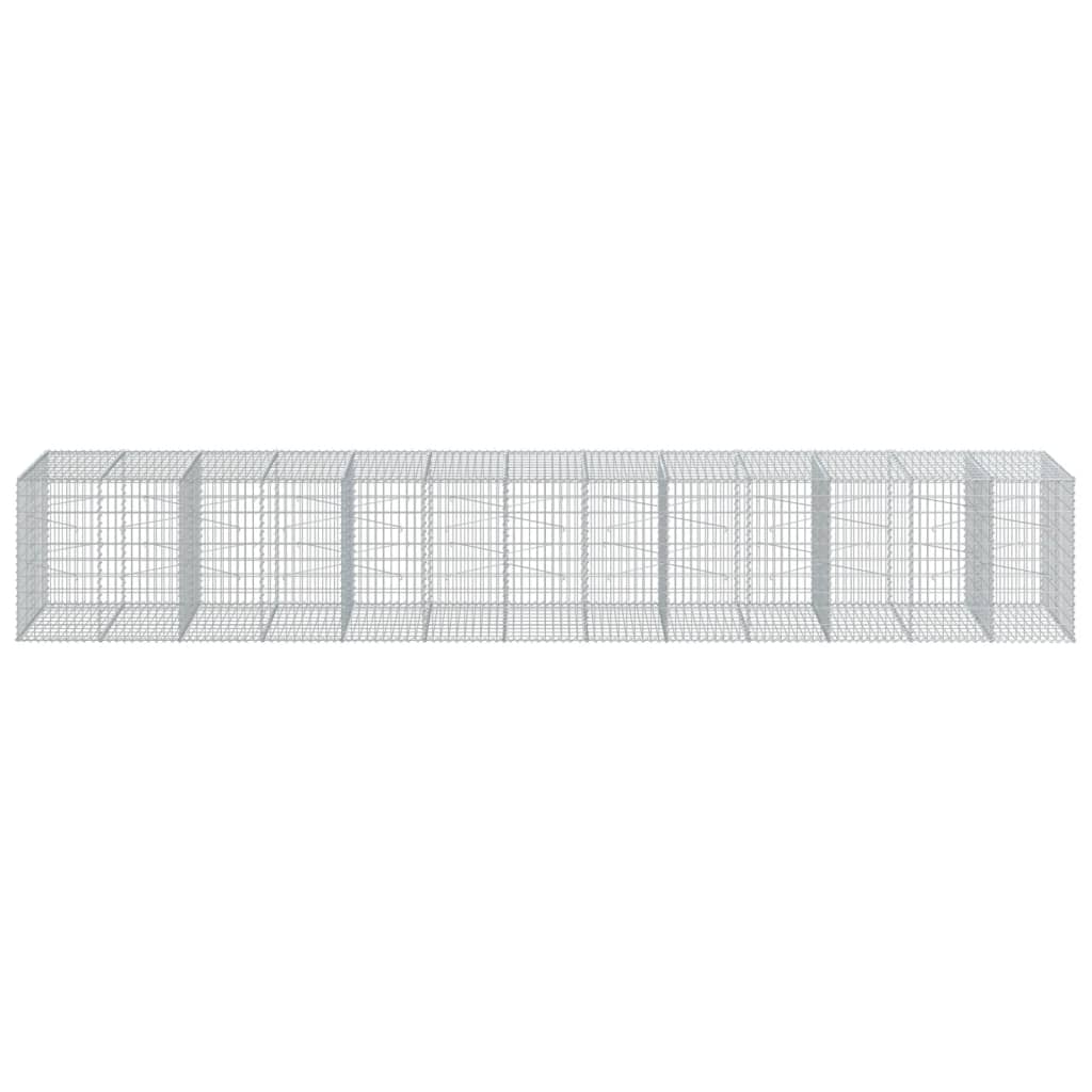 Schanskorf 650x100x100 cm gegalvaniseerd ijzer zilverkleurig is nu te koop bij PeponiXL, paradijselijk wonen!