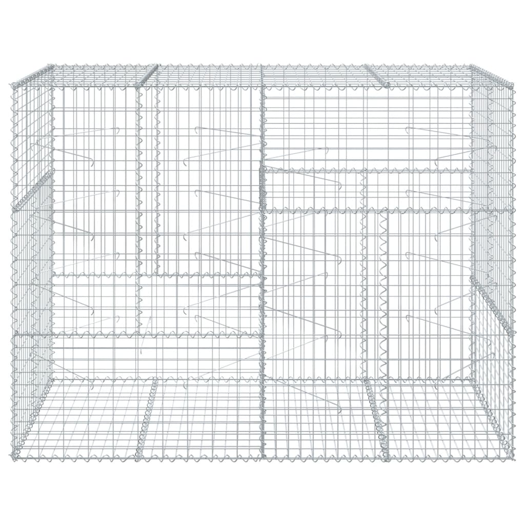 Schanskorf 200x100x150 cm gegalvaniseerd ijzer zilverkleurig is nu te koop bij PeponiXL, paradijselijk wonen!