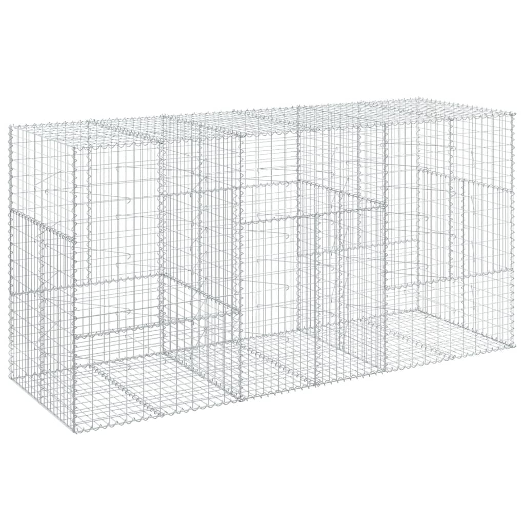 Schanskorf 300x100x150 cm gegalvaniseerd ijzer zilverkleurig is nu te koop bij PeponiXL, paradijselijk wonen!