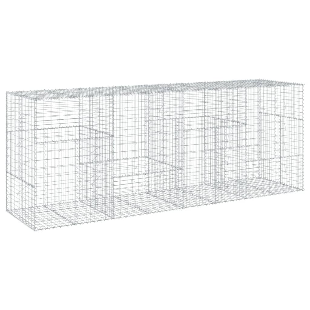 Schanskorf 400x100x150 cm gegalvaniseerd ijzer zilverkleurig is nu te koop bij PeponiXL, paradijselijk wonen!