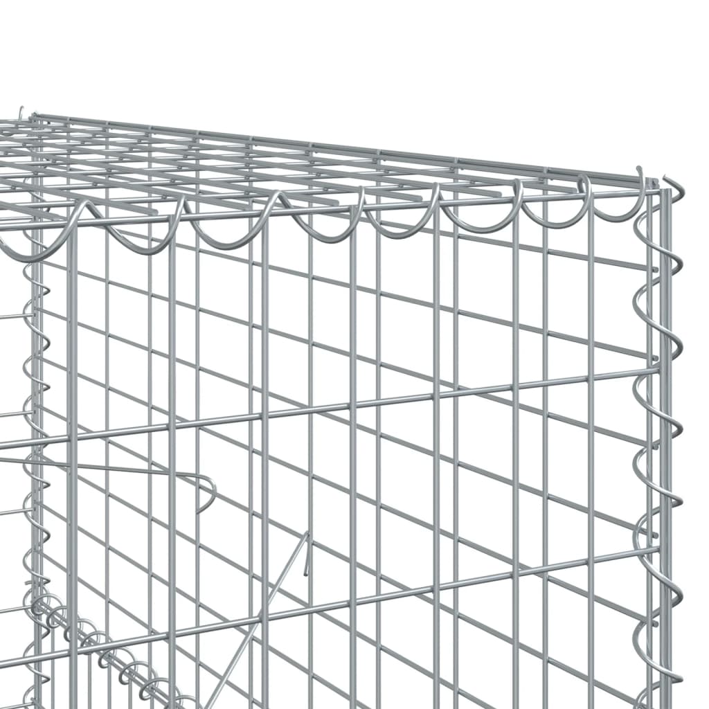Schanskorf 400x100x150 cm gegalvaniseerd ijzer zilverkleurig is nu te koop bij PeponiXL, paradijselijk wonen!