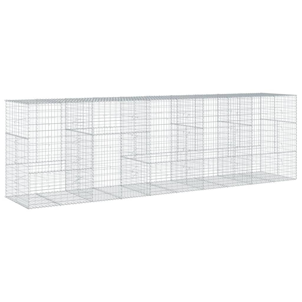 Schanskorf 500x100x150 cm gegalvaniseerd ijzer zilverkleurig is nu te koop bij PeponiXL, paradijselijk wonen!
