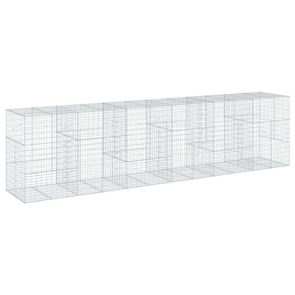 Schanskorf 600x100x150 cm gegalvaniseerd ijzer zilverkleurig is nu te koop bij PeponiXL, paradijselijk wonen!
