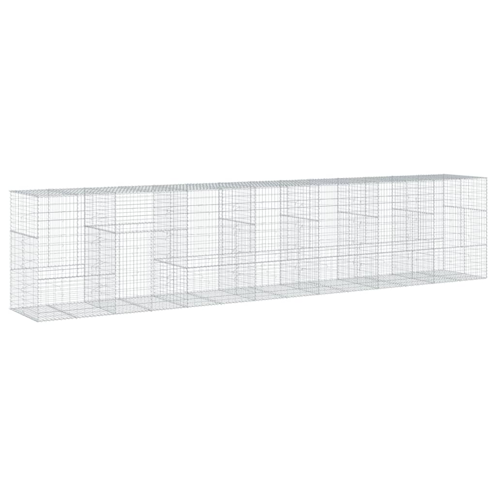 Schanskorf 700x100x150 cm gegalvaniseerd ijzer zilverkleurig is nu te koop bij PeponiXL, paradijselijk wonen!