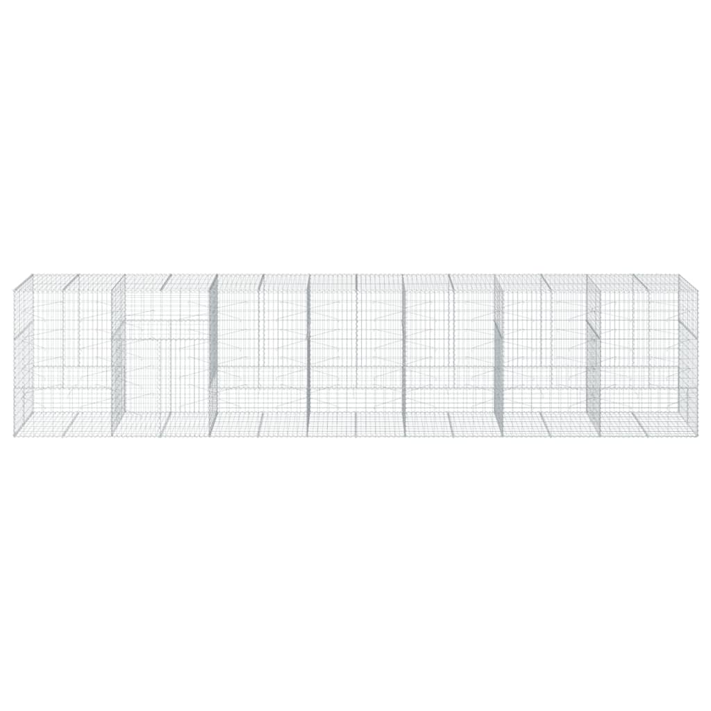 Schanskorf 700x100x150 cm gegalvaniseerd ijzer zilverkleurig is nu te koop bij PeponiXL, paradijselijk wonen!