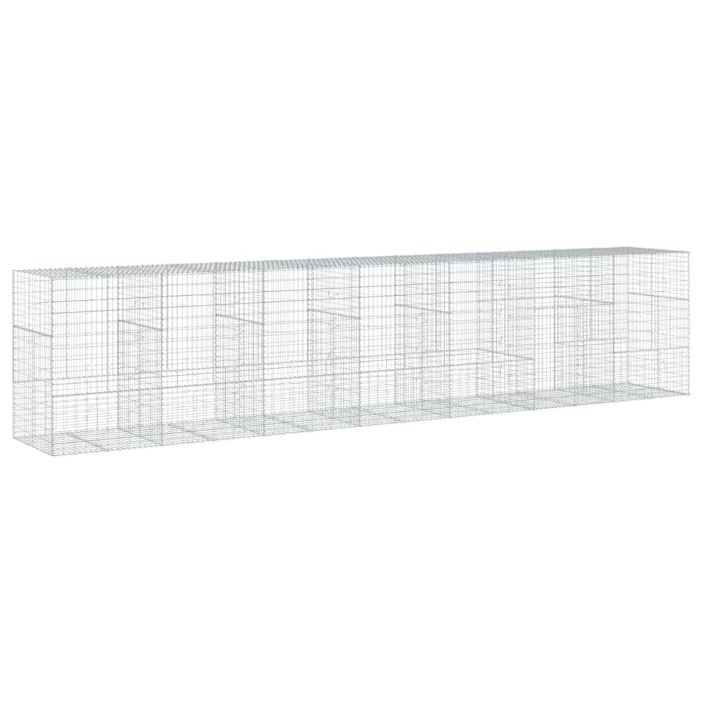Schanskorf 700x100x150 cm gegalvaniseerd ijzer zilverkleurig is nu te koop bij PeponiXL, paradijselijk wonen!