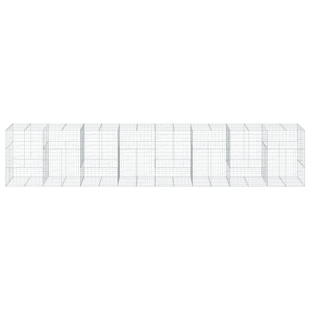 Schanskorf 800x100x150 cm gegalvaniseerd ijzer zilverkleurig is nu te koop bij PeponiXL, paradijselijk wonen!