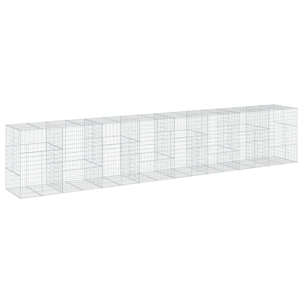 Schanskorf 800x100x150 cm gegalvaniseerd ijzer zilverkleurig is nu te koop bij PeponiXL, paradijselijk wonen!