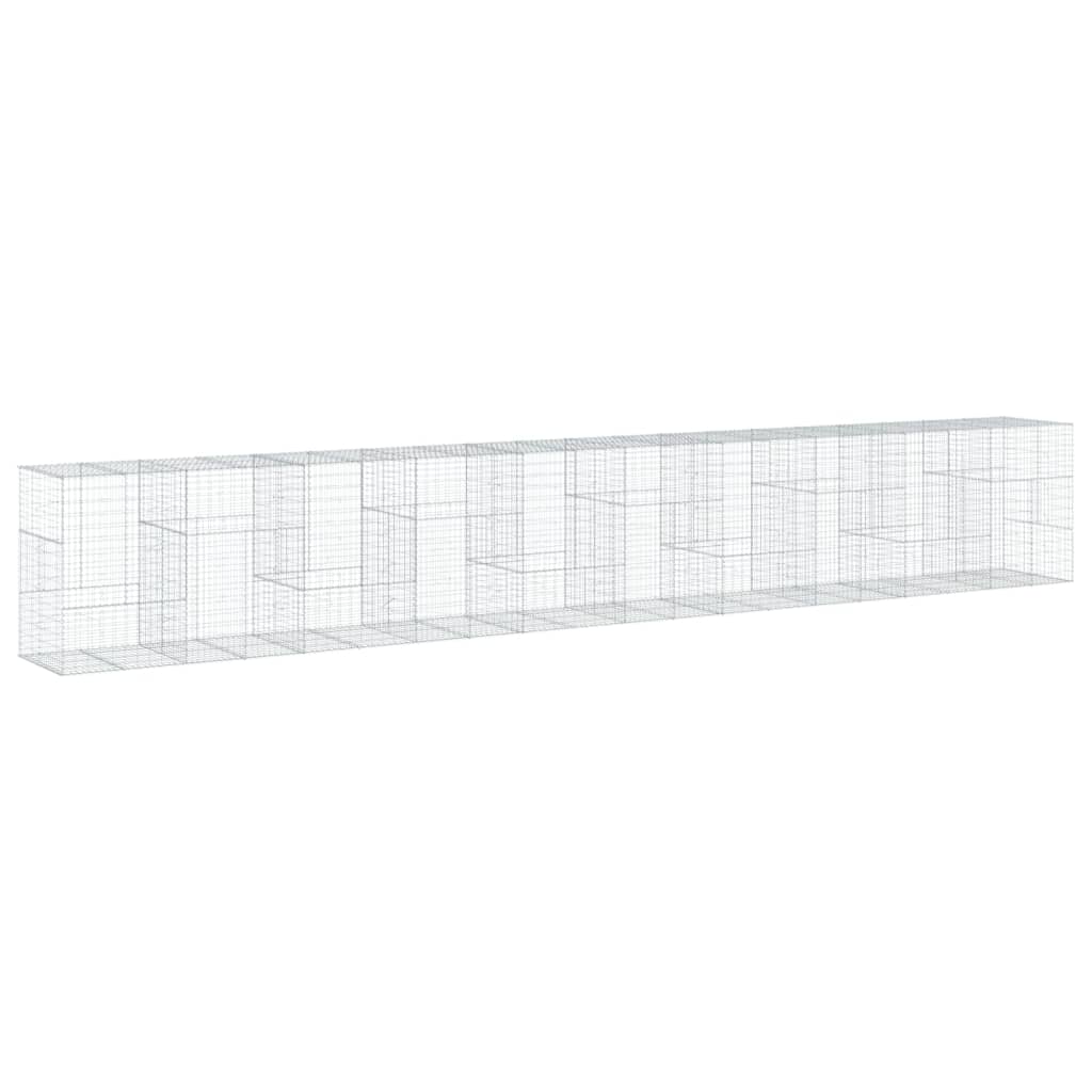 Schanskorf 1000x100x150 cm gegalvaniseerd ijzer zilverkleurig is nu te koop bij PeponiXL, paradijselijk wonen!