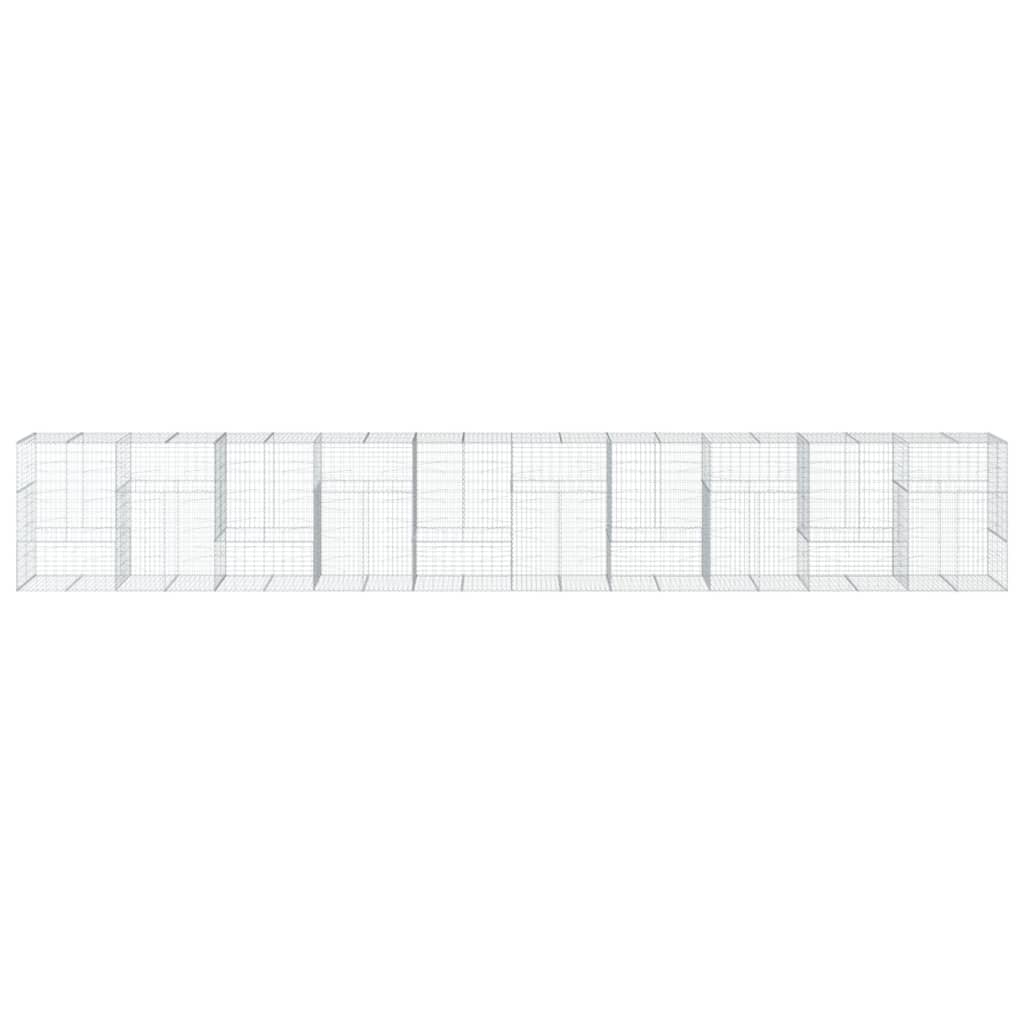 Schanskorf 1000x100x150 cm gegalvaniseerd ijzer zilverkleurig is nu te koop bij PeponiXL, paradijselijk wonen!