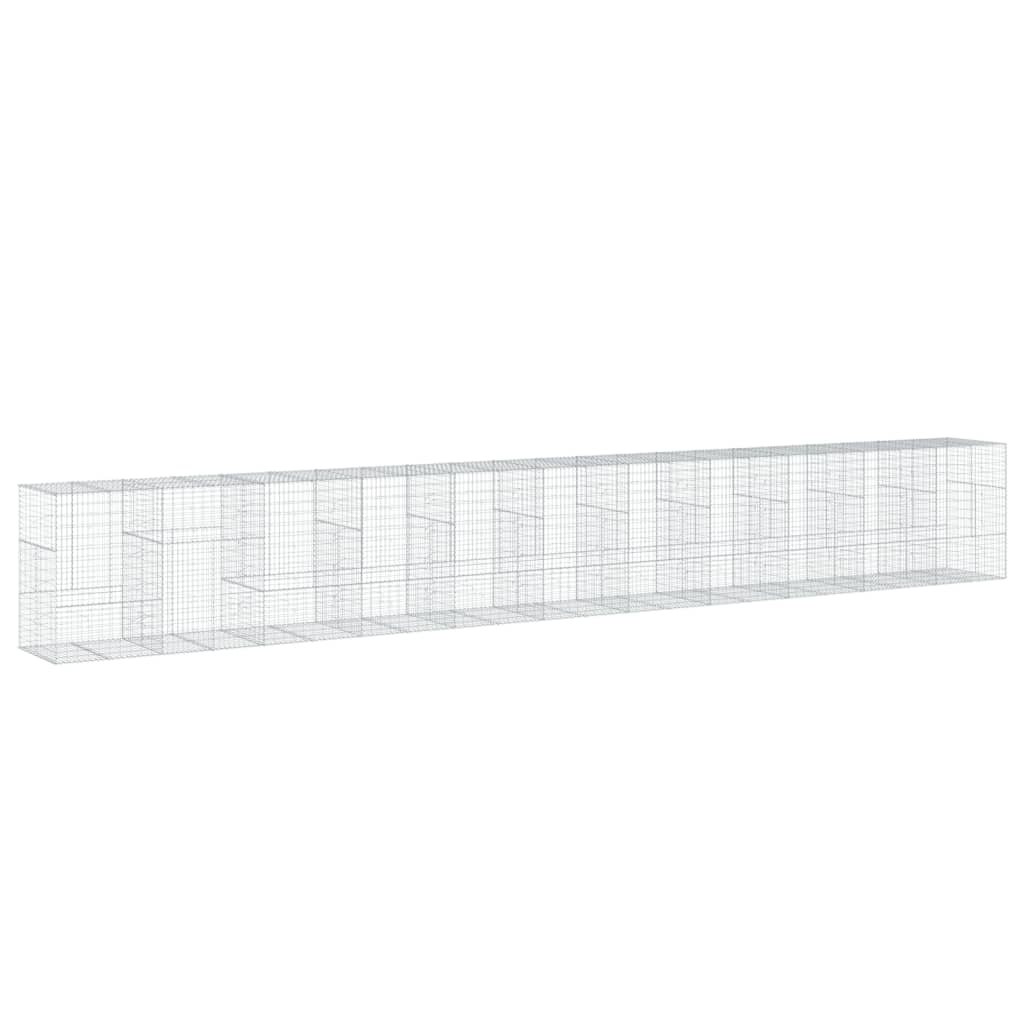 Schanskorf 1100x100x150 cm gegalvaniseerd ijzer zilverkleurig is nu te koop bij PeponiXL, paradijselijk wonen!